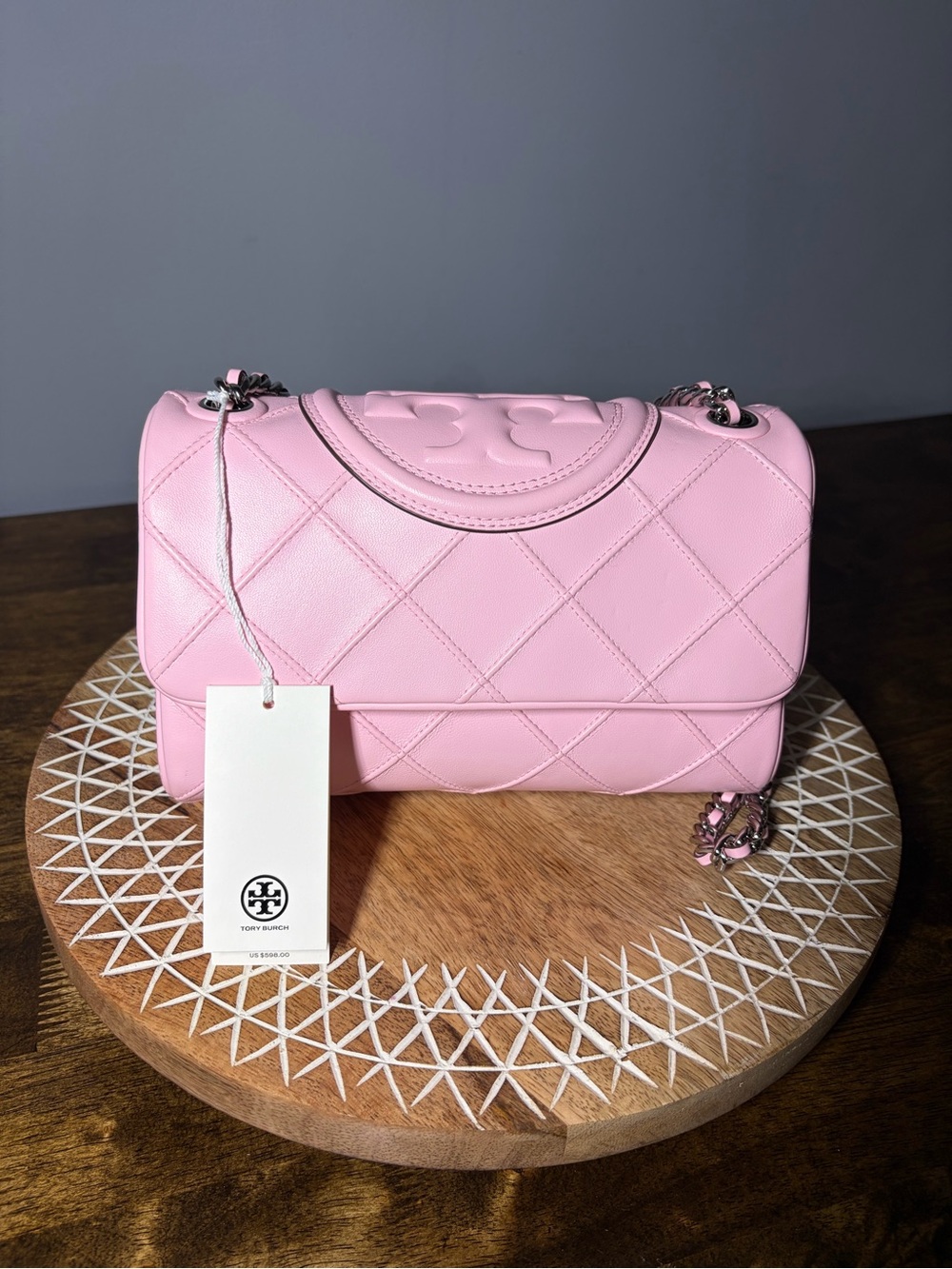 NWT! Tory Burch Fleming Soft Small Convertible Shoulder Bag | Pink Plie